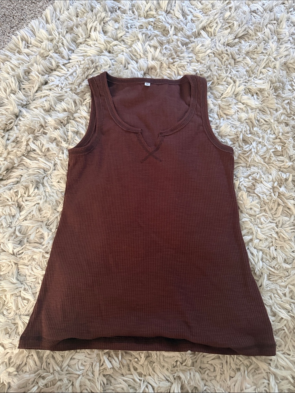 Amazon Women's Ribbed Tank Top - Brown